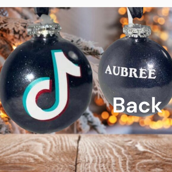 Christmas Ornament, Holiday Gift, Social Media Inspired Present, Vinyl, Glitter - Picture 1 of 12
